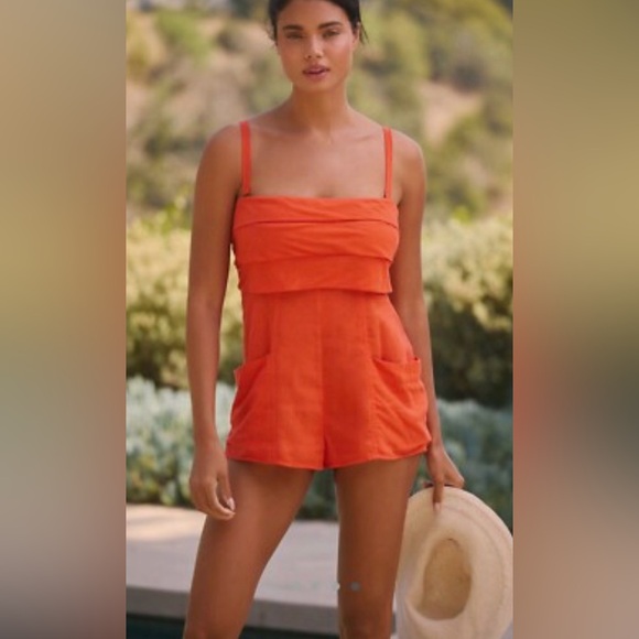 Anthropologie Pants - Anthropologie Tiered Ruffle Romper Small NWT